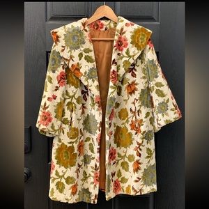 Vintage Floral Chenille Tapestry Coat